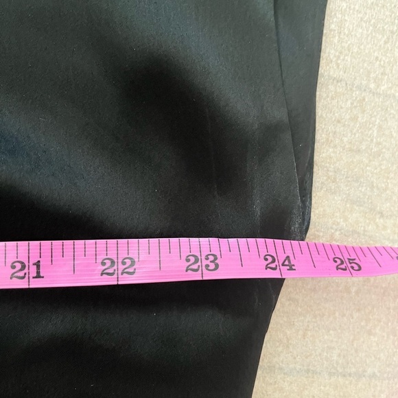 [L]Banana Republic Black CLAUDINE MINI DRESS Elegant Classic Satin - Picture 7 of 9